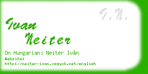 ivan neiter business card